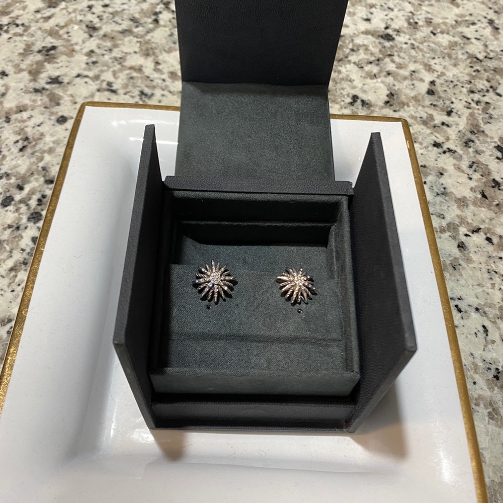 David Yurman Starburst Stud Earrings with Diamonds